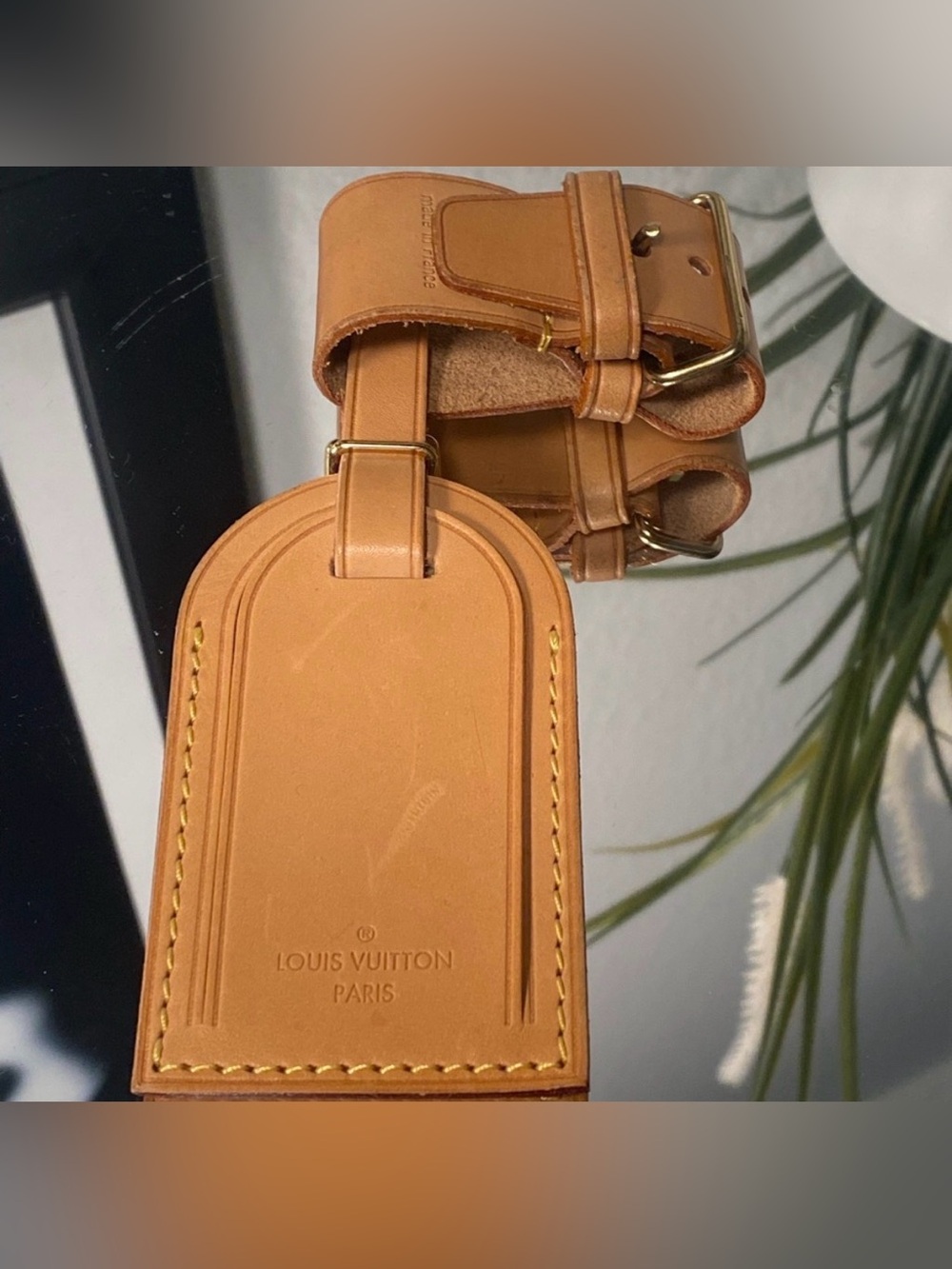 Louis Vuitton Vachetta Leather Luggage Tag & Poignet - Picture 2 of 6